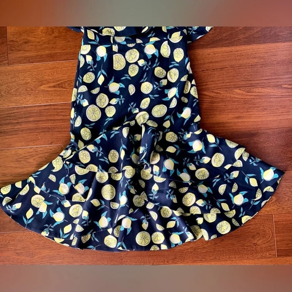 FAME AND PARTNERS Sasha Off the Shoulder Lemon Dress size 10 - Picture 3 of 16